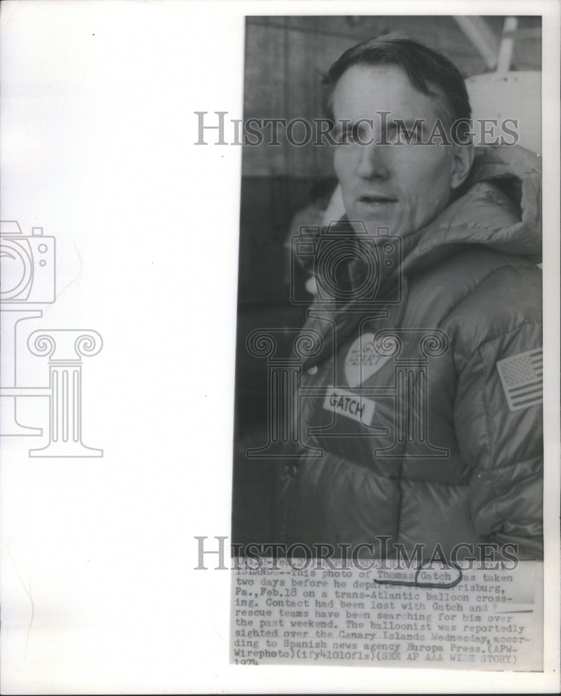 1974 Balloonist Thomas Gatch Disappears - Historic Images