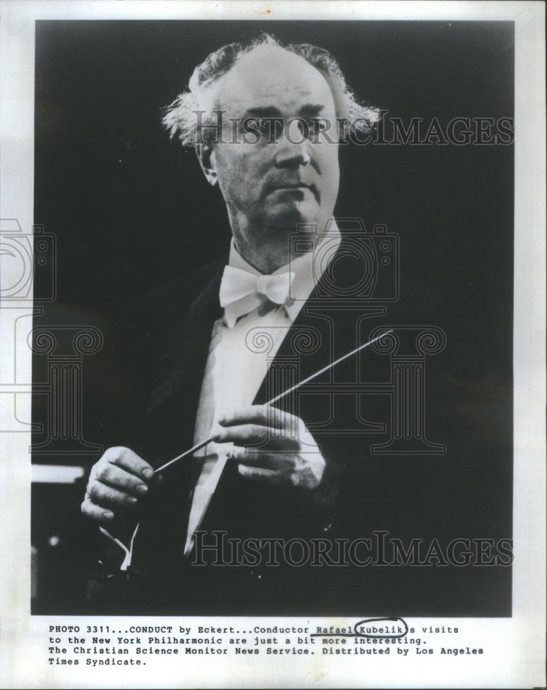 1982 Press Photo Rafael Jeroným Kubelík Conductor - Historic Images