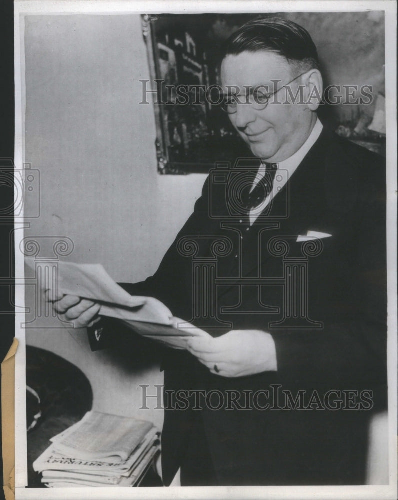 1934 Press Photo Lieut Nels Kraschel Lowa Federal Jury- RSA48165 - Historic Images