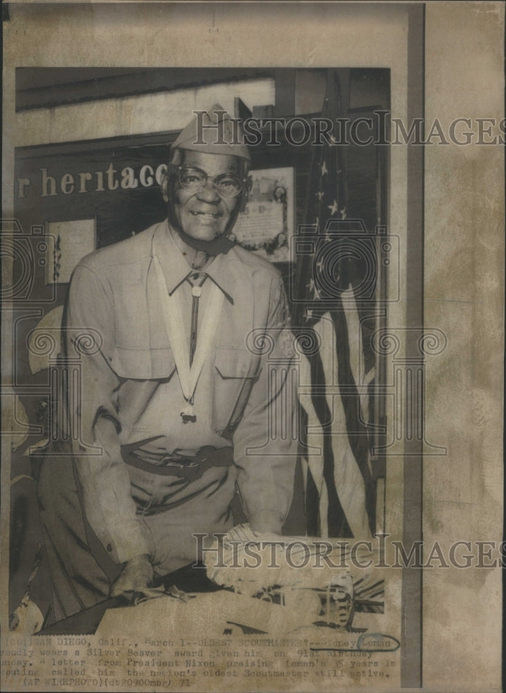 1971 Press Photo Sidney Leman Oldest Scoutmaster- RSA48385 - Historic Images