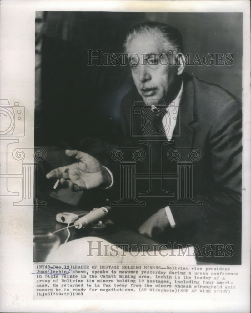 1963 Juan Lechín Labor Union Leader Vice Pr - Historic Images
