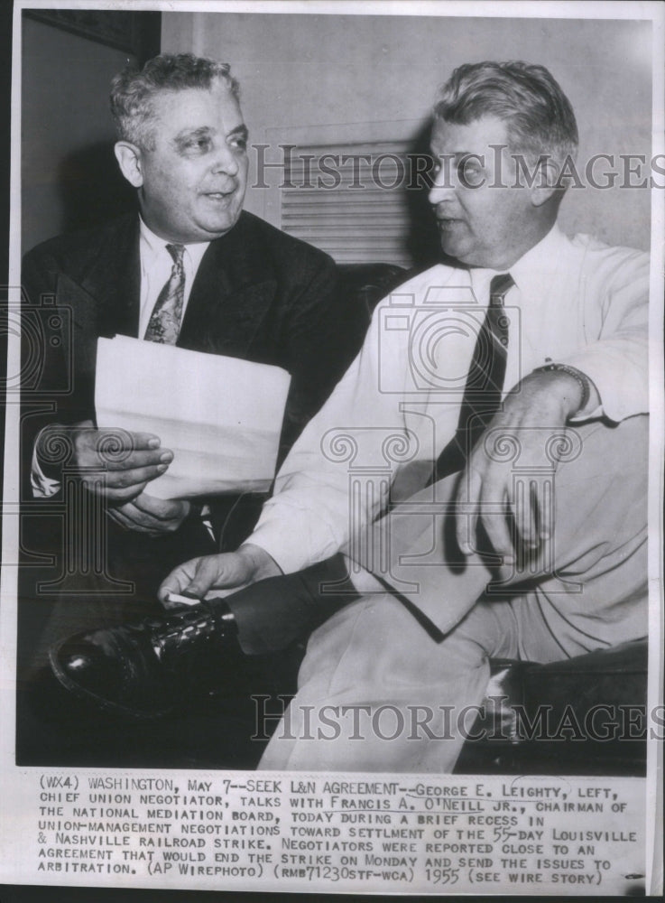 1955, George Leighty Francis O&#39;Neill Jr talk- RSA48651 - Historic Images