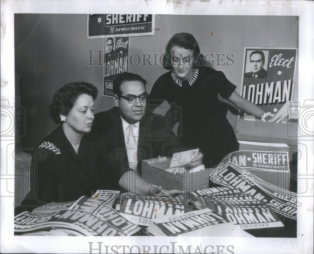 1954, Joseph Lohman Fern Democratic Candidate Sheriff North Dearborn - Historic Images