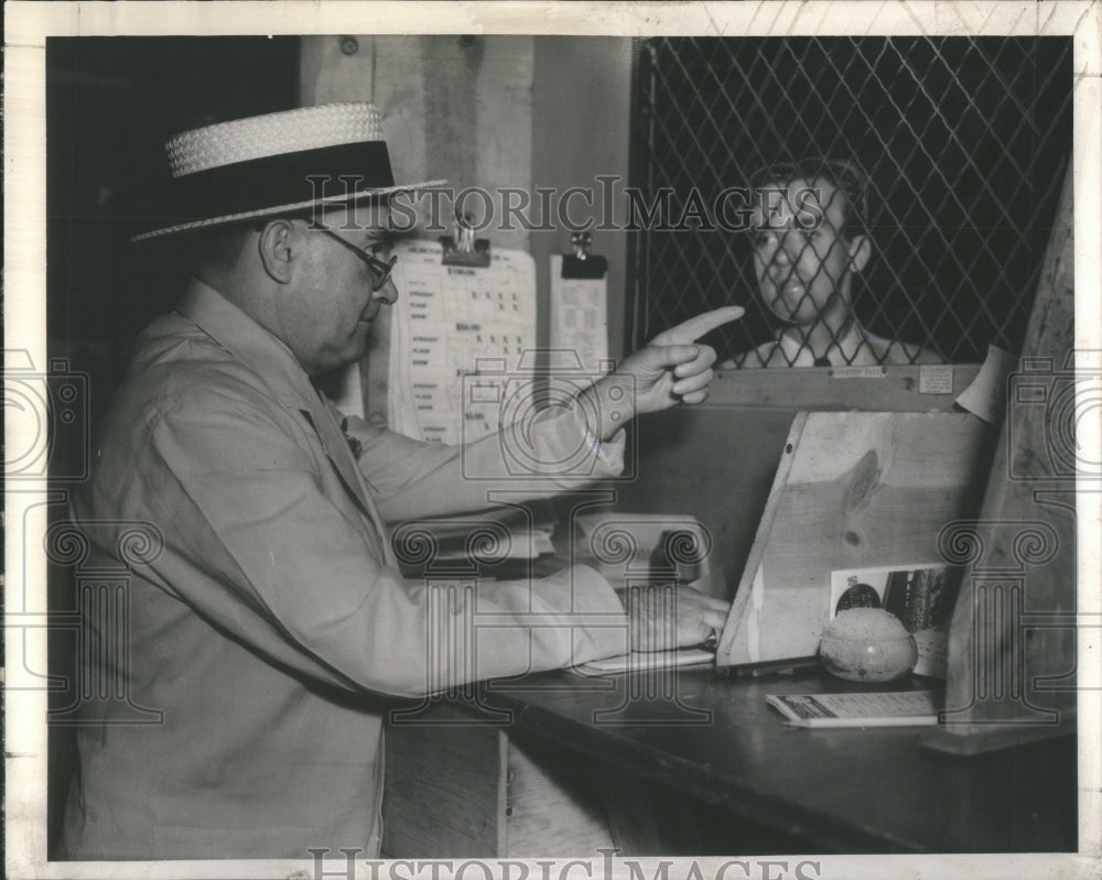 1937 Hughie Gaterns in charge of the inform-Historic Images