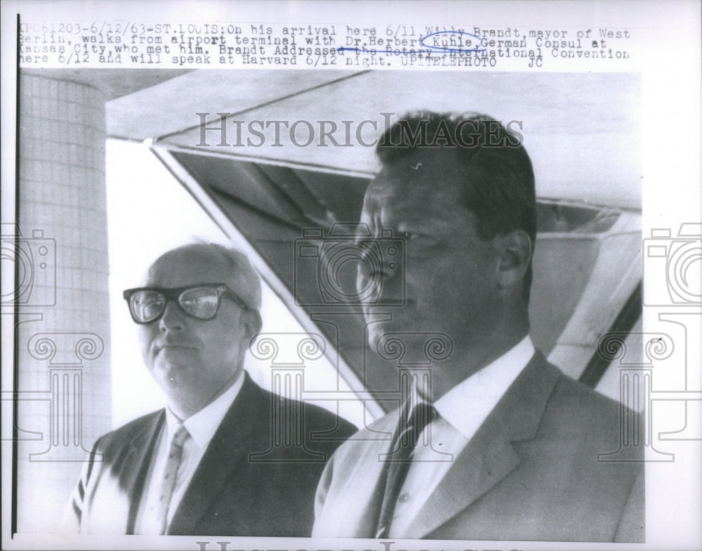 1963 LOUIS Willy Brandt mayor West Berlin-Historic Images