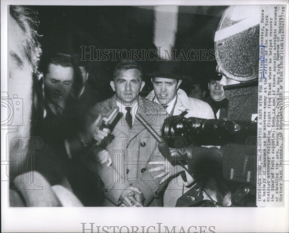 1965, Allan Kuhn battery newsmen attorney- RSA49199 - Historic Images