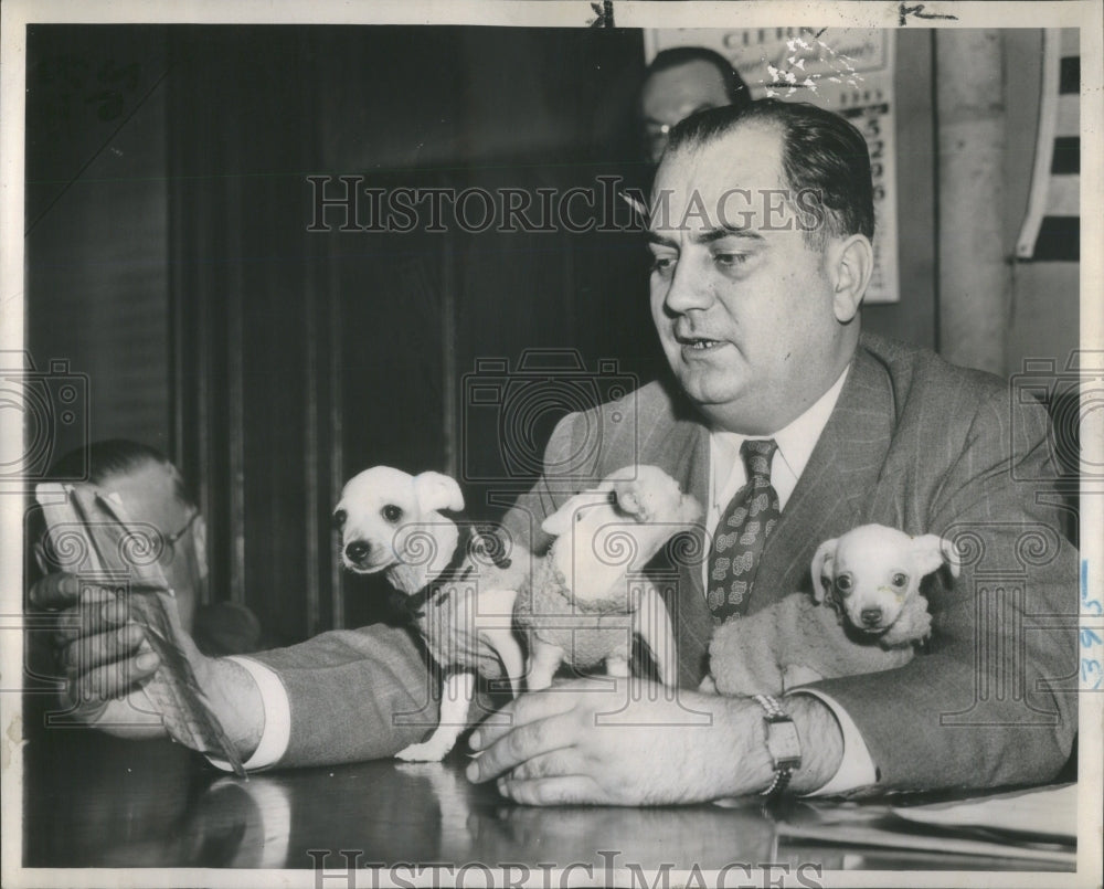 1945 Press Photo Elsie Lanning Judge Victor Kula Harry - Historic Images