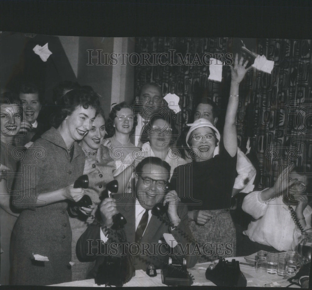 1958, Joseph Lohman and his campaign workers- RSA49587 - Historic Images