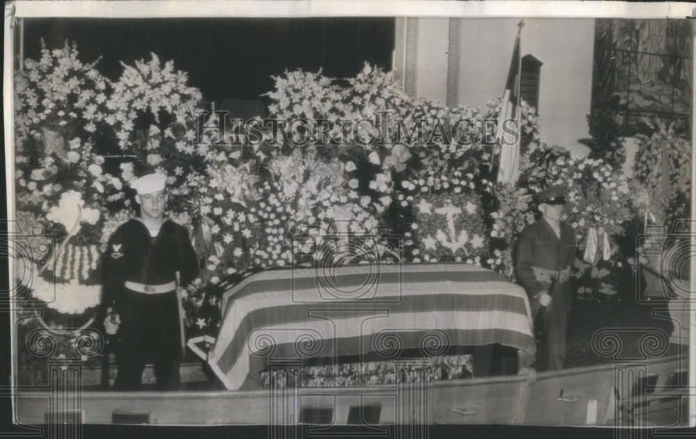 1944 Press Photo Navy Frank Knox sailor marine Church- RSA49639 - Historic Images