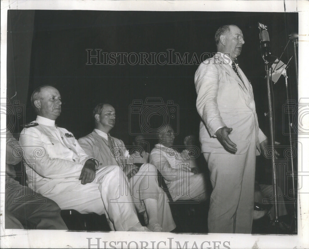 1941 Frank Knox, Secretary of the Navy spea - Historic Images