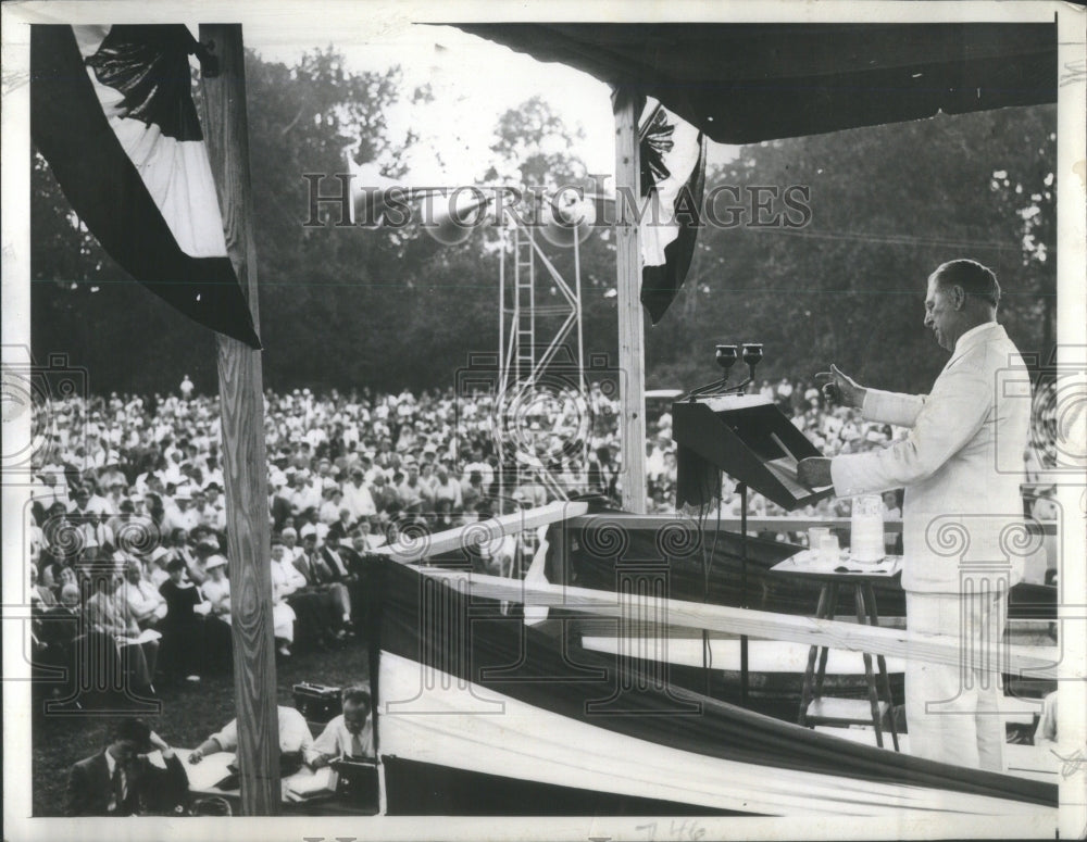 1936 Crowd Campus Alma Heard Labor Policies - Historic Images