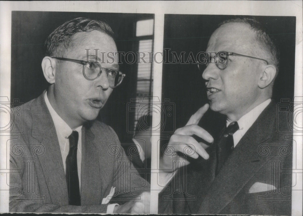 1956 Press Photo Clayton Knowles and Samuel Weissman ap - Historic Images