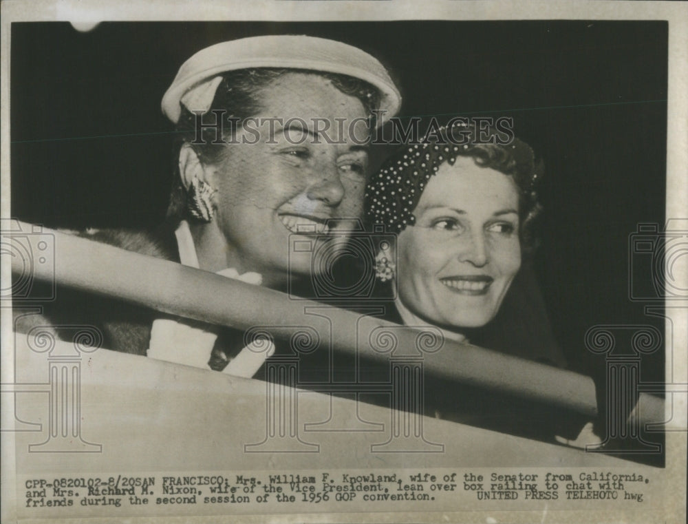 1956, William Knowland Richard Nixon wife- RSA49723 - Historic Images