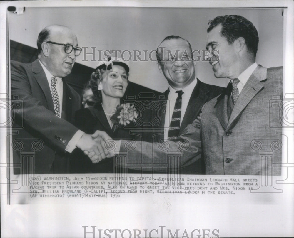 1956 Leonard Hall Vice Pres Richard Nixon - Historic Images