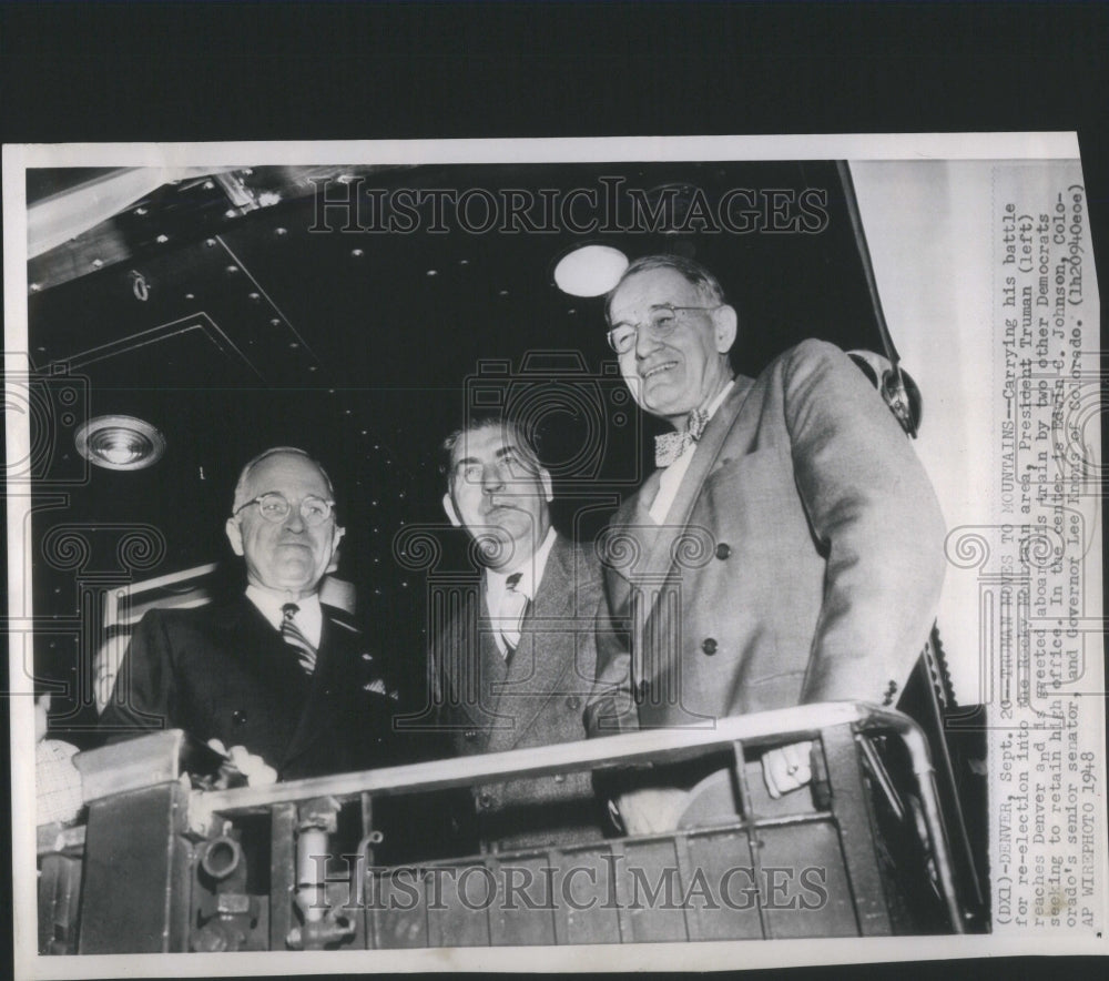 1948 Press Photo President Truman Rocky Mountain area- RSA49741 - Historic Images