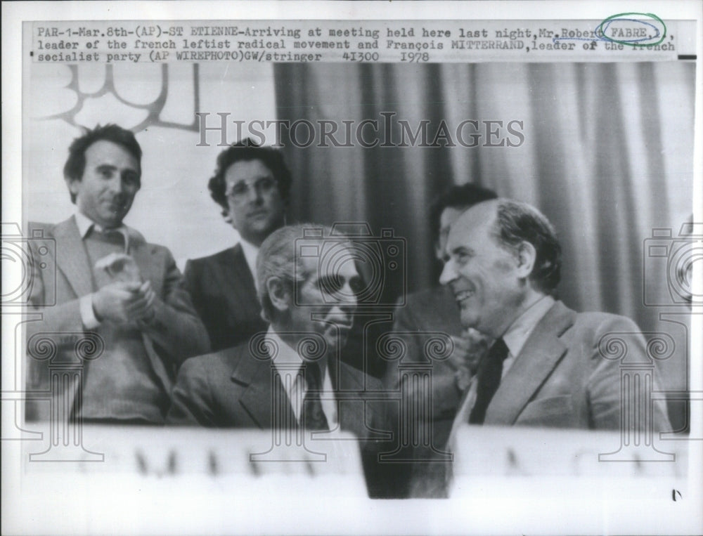 1978 MR ROBERT FABRE  LEADER FRENCH LEFTIST - Historic Images