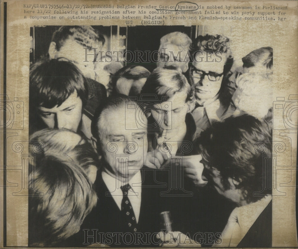 1972 Belgian Premier Gaston Eyskens-Historic Images