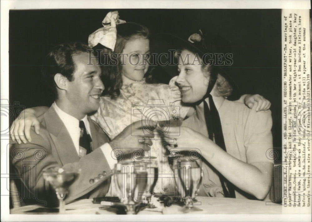 1939 wedding Breakfast Lloyd Ralston Ted - Historic Images