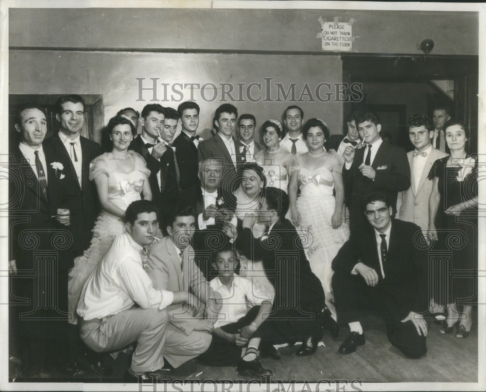 1956 John Liasakos bride adopted family wed-Historic Images