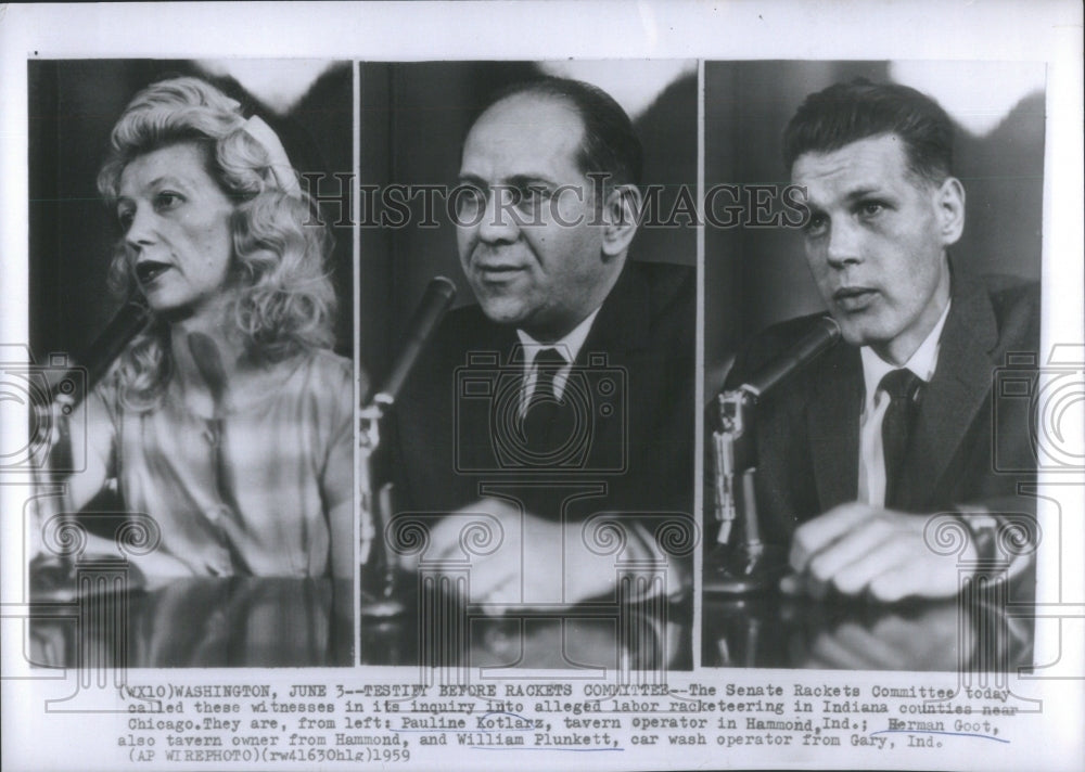 1959 Pauline Kotlarz, Herman Goot and Willi - Historic Images