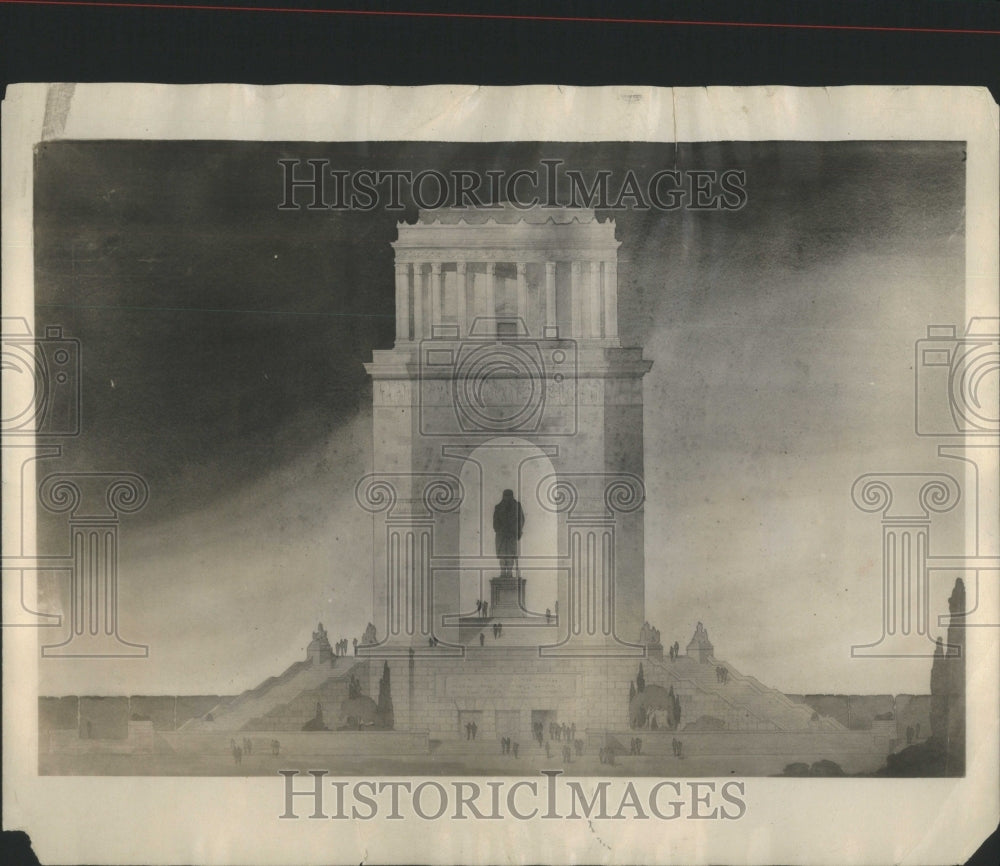 1925 Beaux Arts Design Contest Ben Franklin-Historic Images