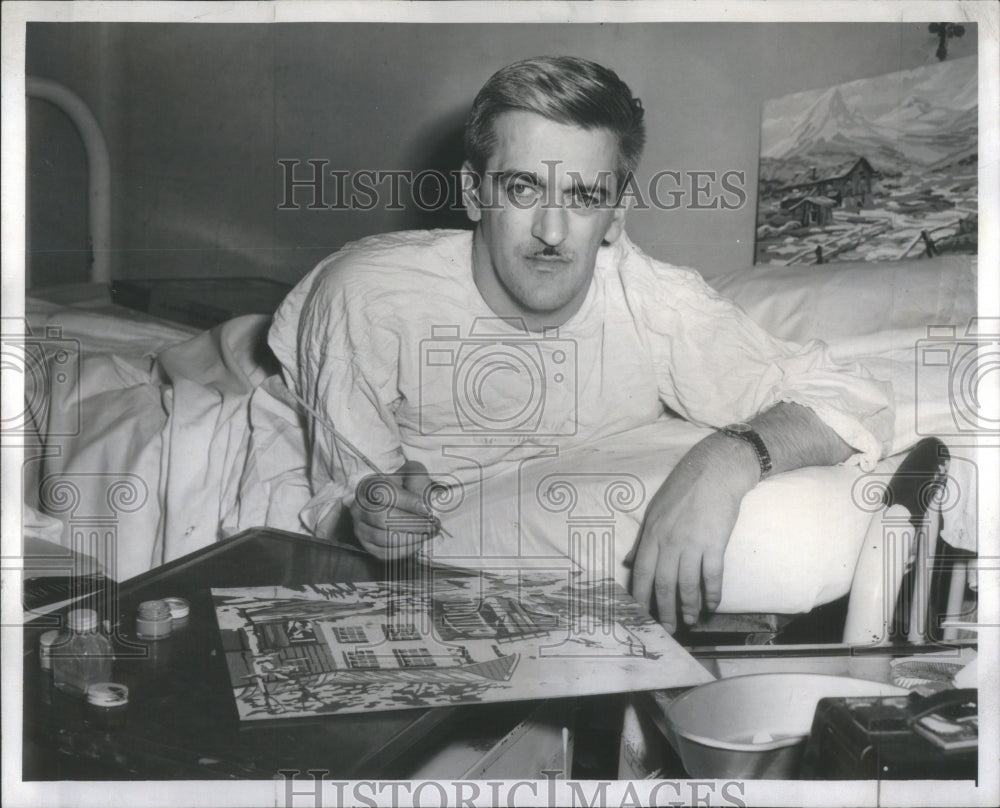 1957 Press Photo Cornelius Bud Koster Leaving Hospital - Historic Images