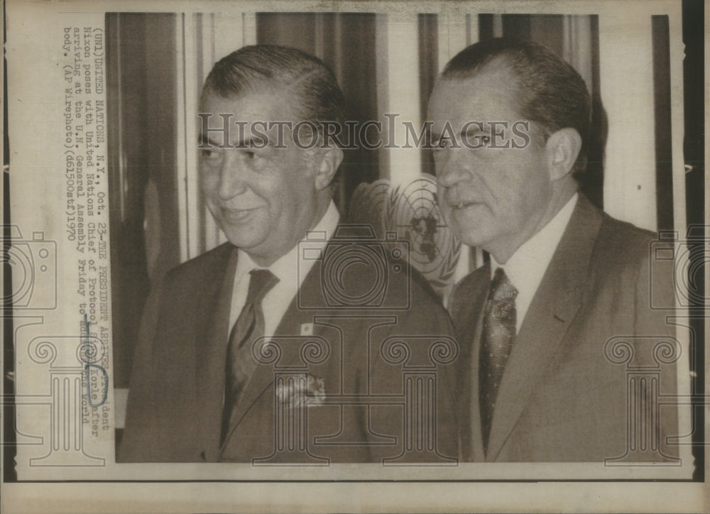 1970 Press Photo Sinan A.Korle United Nations Diplomat - Historic Images