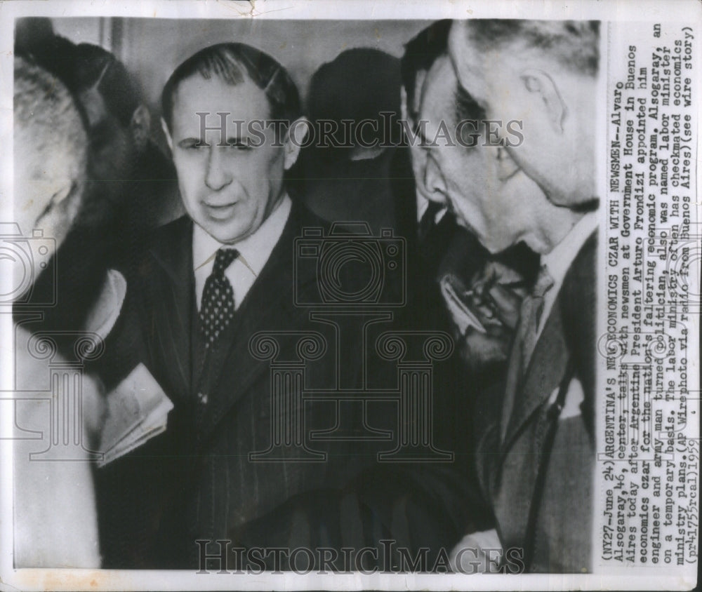 1959 Argentina's Economics Czar, Alvaro Al - Historic Images