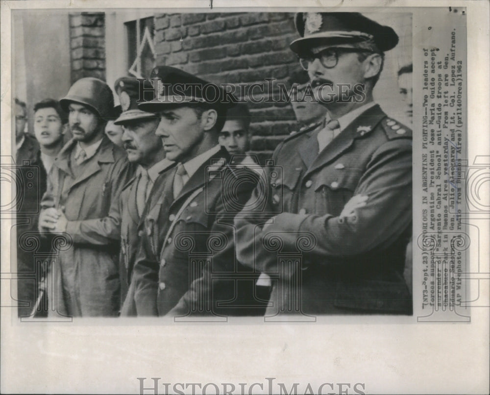 1962 Argentine Generals Accept Surrender - Historic Images