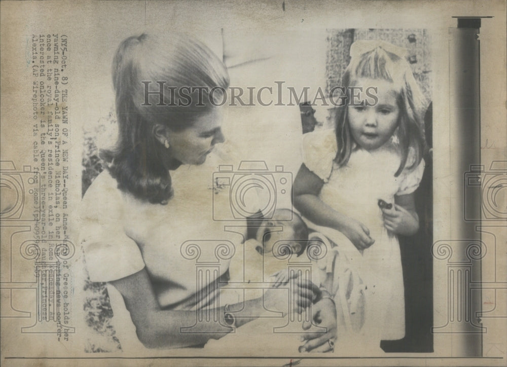 1969 Press Photo Queen Anne Marie Of Greece & Family- RSA51513 - Historic Images