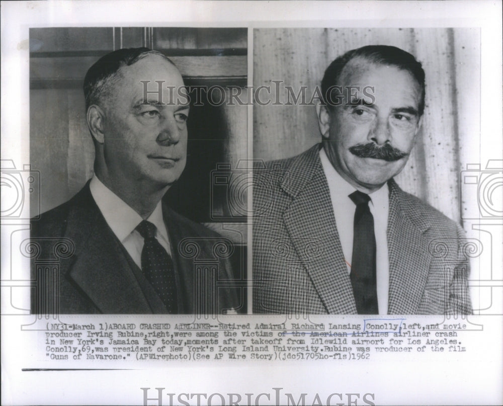 1962 Press Photo Admiral Richard Rubine American Airlin- RSA51643 - Historic Images