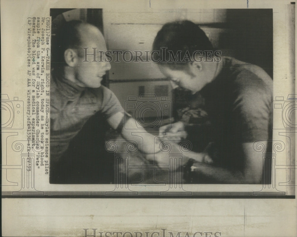 1973 Pete Conrad Gives Blood In Space - Historic Images