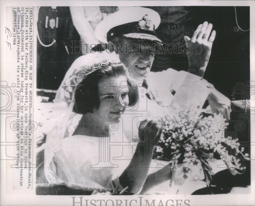 1964 Denmark Princess Anne-Marie Frederik - Historic Images