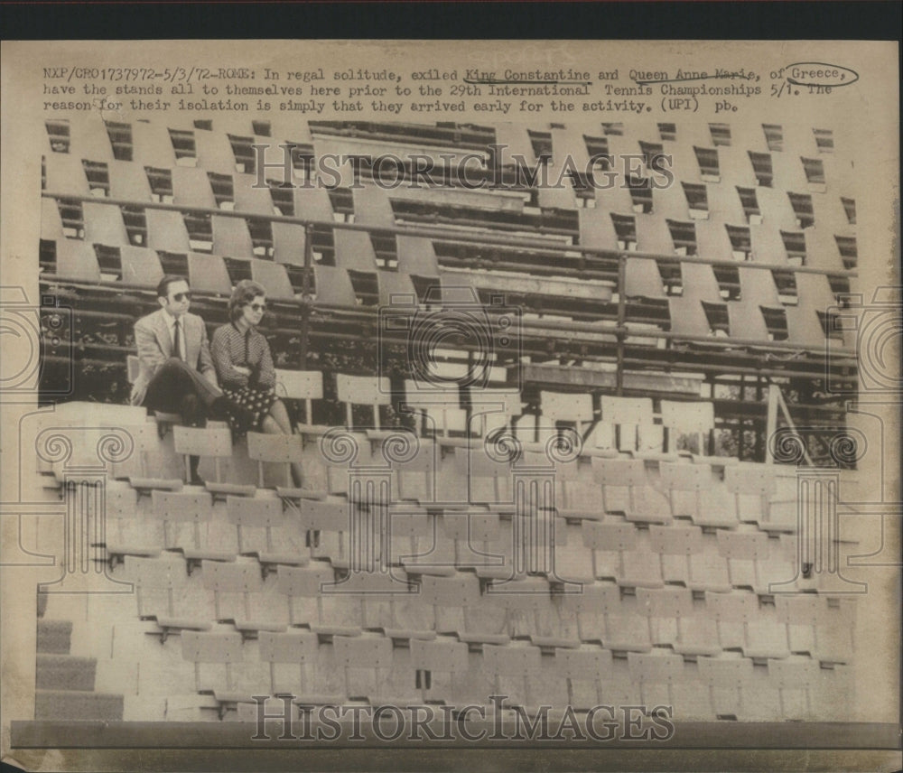 1972 Press Photo Exiled King Constantine Anne Marie- RSA52071 - Historic Images