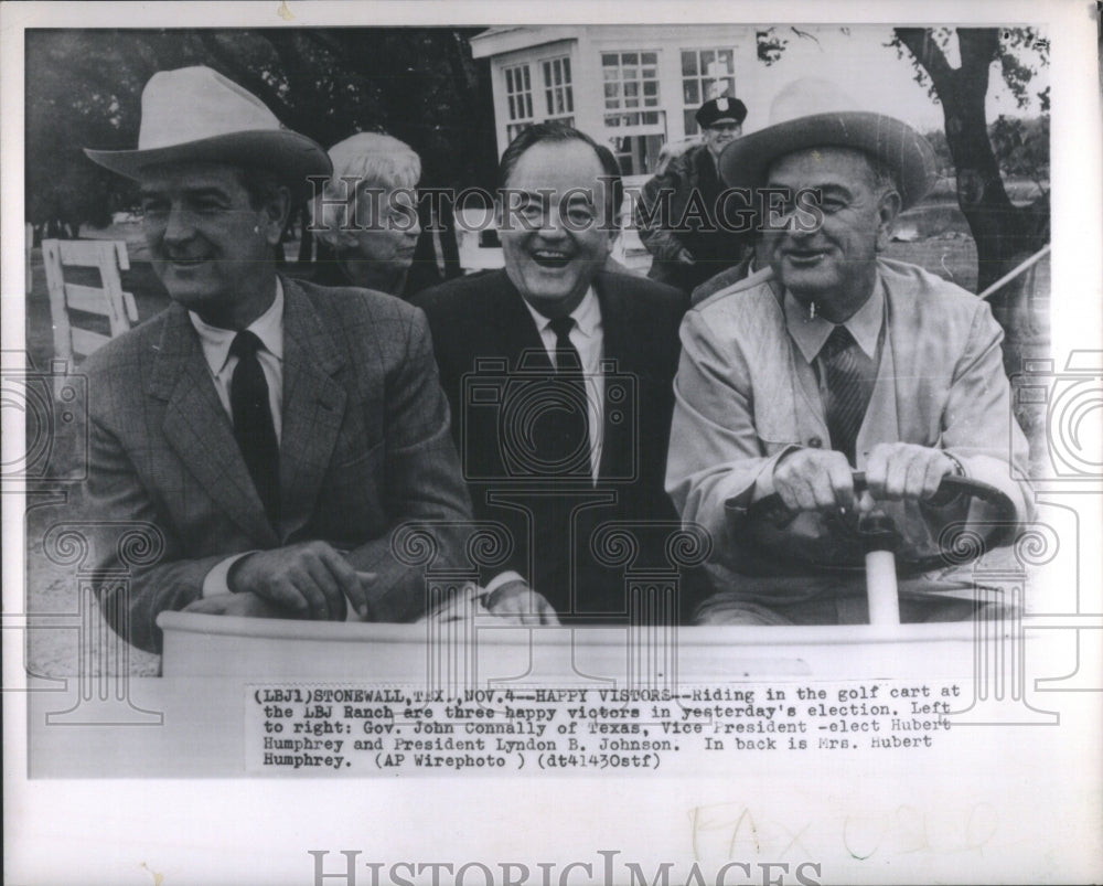 1964 J. Connally, H. Humphrey &amp; Pres Johnso-Historic Images