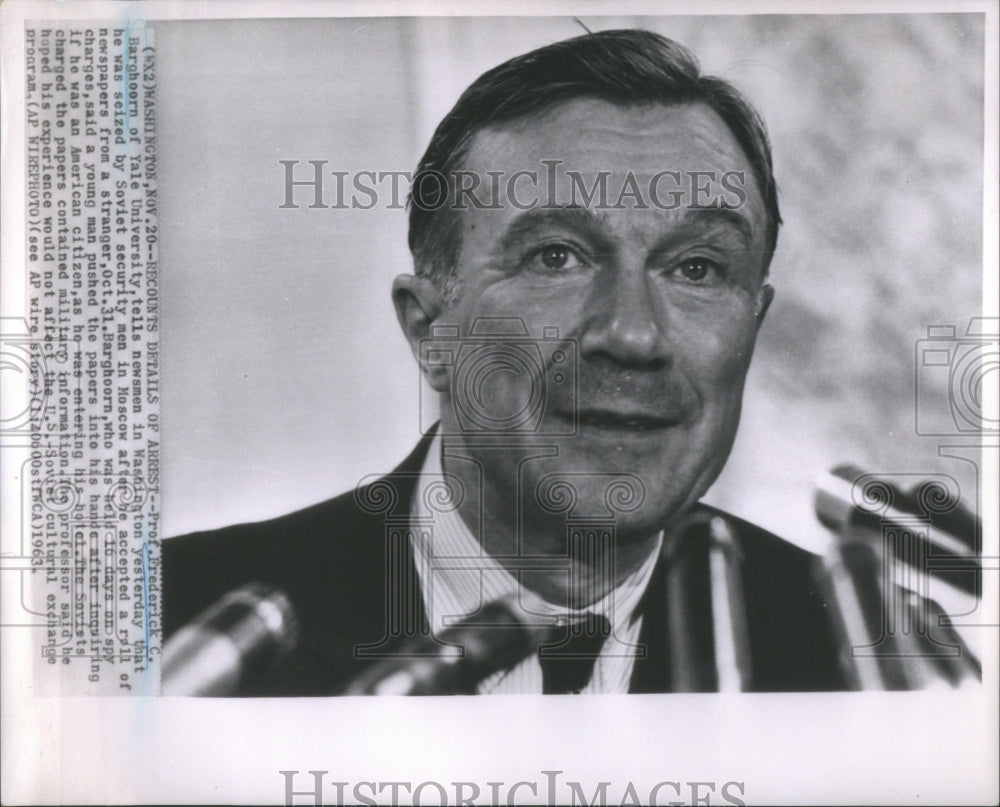 1963 Frederick Barghoorn Washington Yale Me - Historic Images