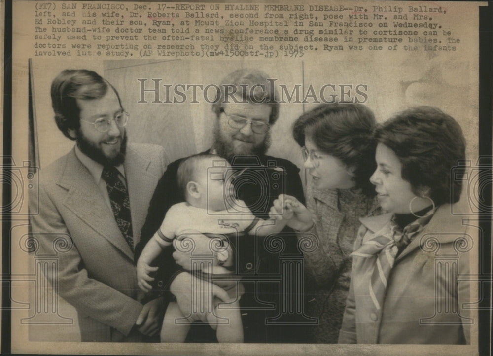 1975 Dr Phillip Ballard wife Roberta Ballar - Historic Images