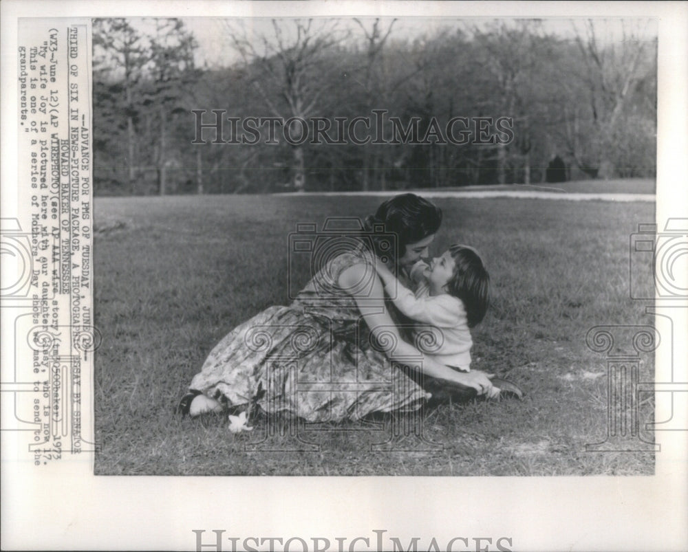 1973 Press Photo Wife Howard Baker Joy Daughter Cissy- RSA52977 - Historic Images