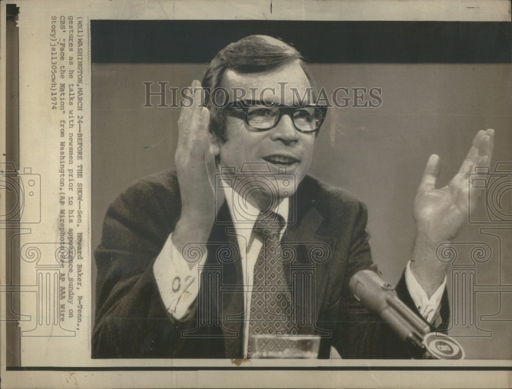 1974 Senator Howard Baker CBS Face The Nati-Historic Images