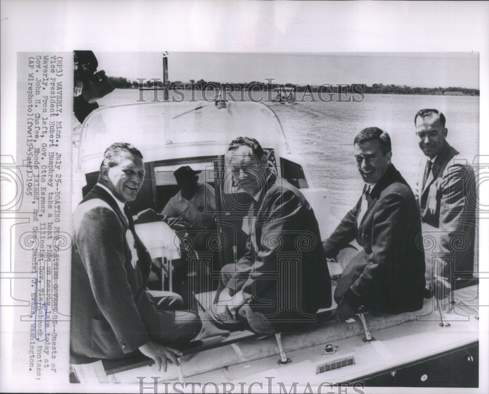 1965 Press Photo guests Vice President Hubert Humphrey- RSA53111 - Historic Images