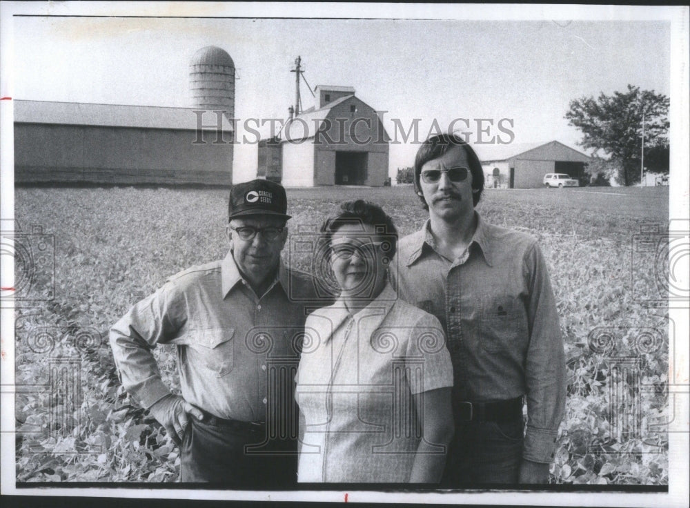 1975 Farmers Donald, Bernice, And Joe Baltz-Historic Images
