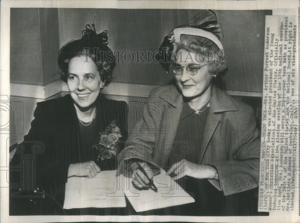 1949 Press Photo Mrs. Arthur F. Anderson President- RSA53329 - Historic Images