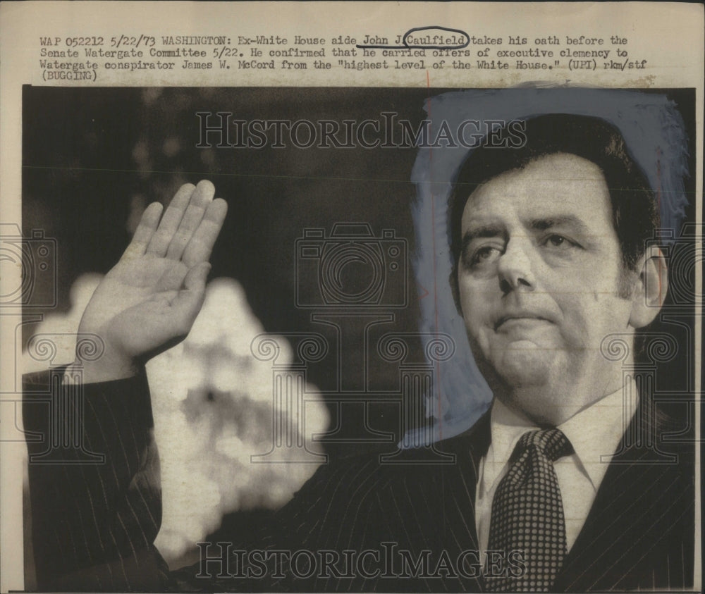 1974 Press Photo Caulfield Senate Watergate Committee- RSA53403 - Historic Images