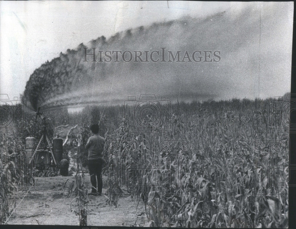 1976 Treating Cornfield With Sludge - Historic Images