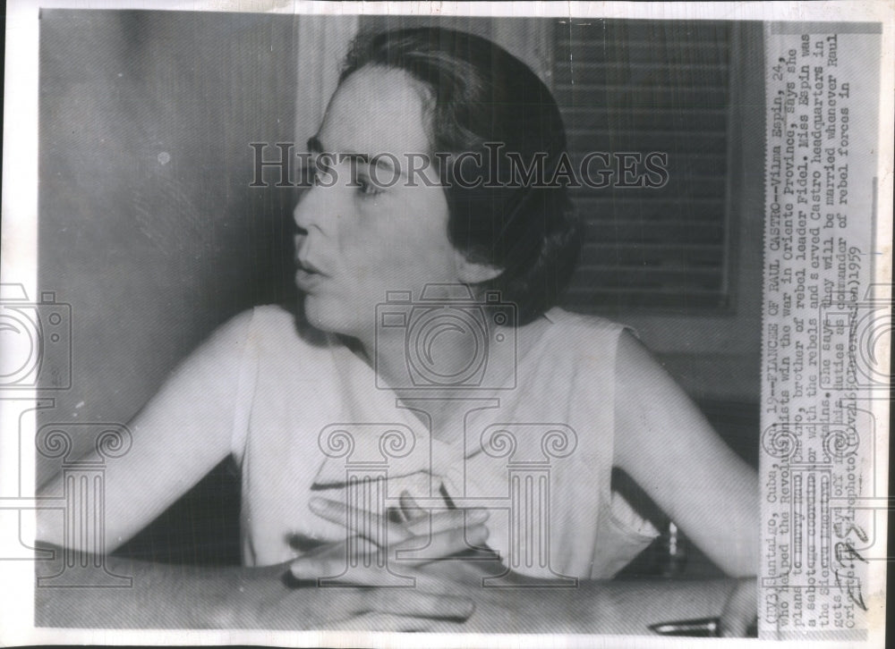 1959 Mrs. Raul Castro Cuban Revolutionary-Historic Images