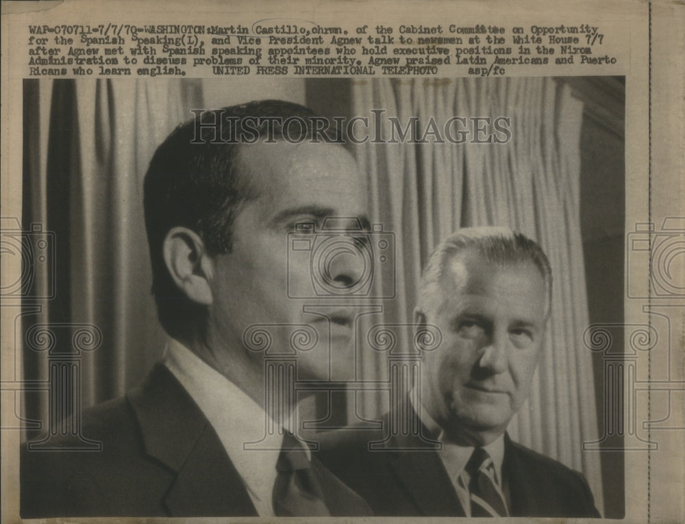 1970 Spiro Agnew &amp; Martin Castillo - Historic Images