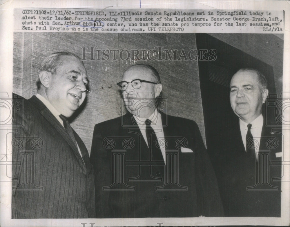 1962 Senator Arthur Bidwell senate pro temp - Historic Images