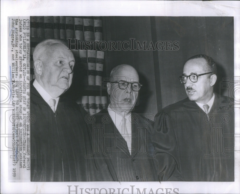 1959 Federal Judges Goodrich, Biggs, Hastie - Historic Images