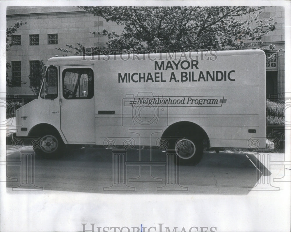 1977 City Truck Mayor Michael Bilandic - Historic Images