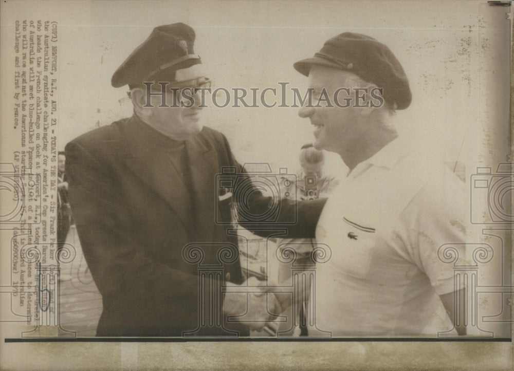 1970 Press Photo Sir Frank Packer Baron Marcel French- RSA54247 - Historic Images